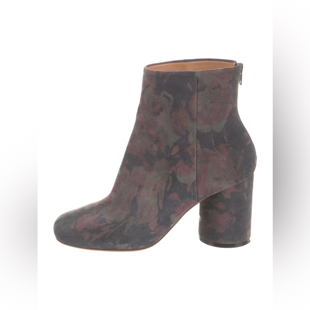 Maison Margiela Suede Floral Print Boots